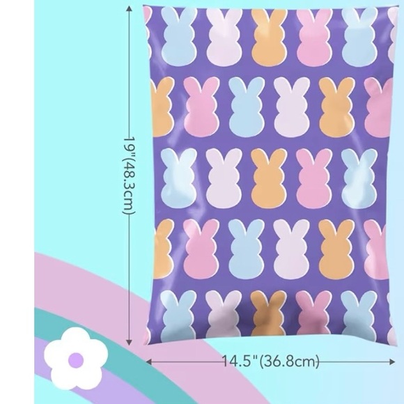 Easter Bunny 14.5”x19” Poly Mailers - 10ct - Picture 2 of 2